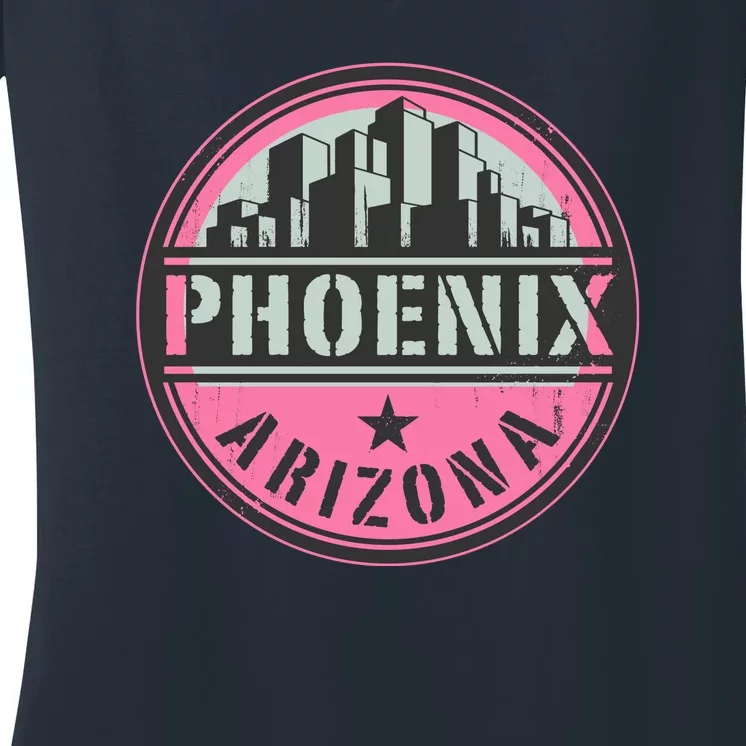 Phoenix Neon Logo Women's V-Neck T-Shirt