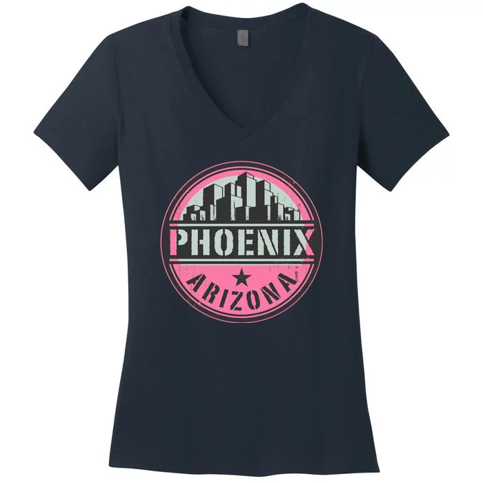 Phoenix Neon Logo Women's V-Neck T-Shirt