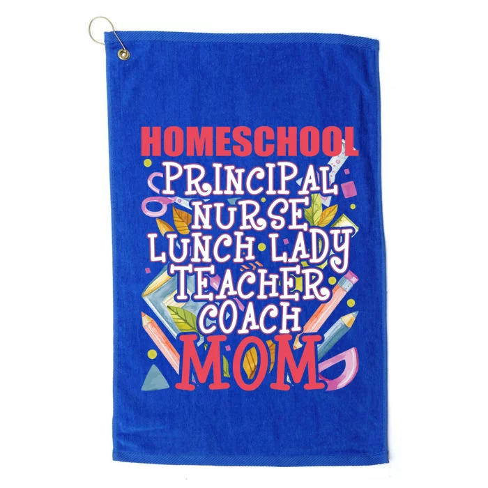 Principal Nurse Lunch Lady Teacher Coach Homeschool Mom Great Gift Platinum Collection Golf Towel