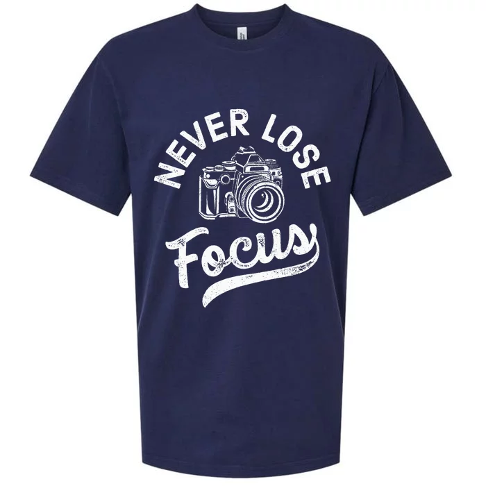 Photography Never Lose Focus Photographer Camera Sueded Cloud Jersey T-Shirt