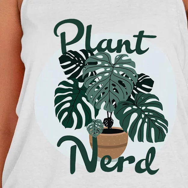 Plant Nerd Monstera Women's Knotted Racerback Tank