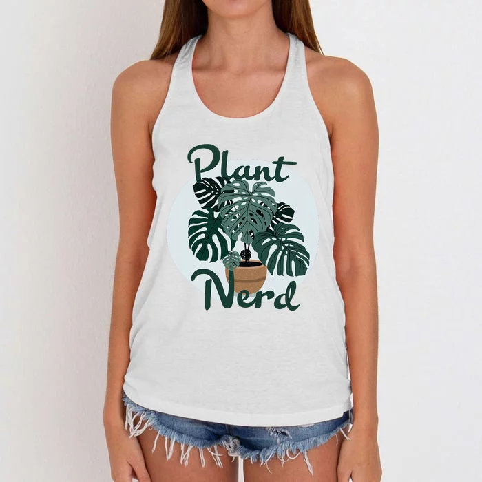 Plant Nerd Monstera Women's Knotted Racerback Tank