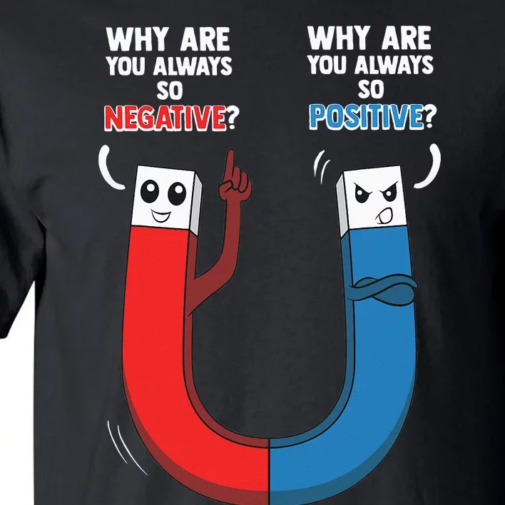 Positive Negative Magnet Science Chemistry Geek Nerd Tall T-Shirt