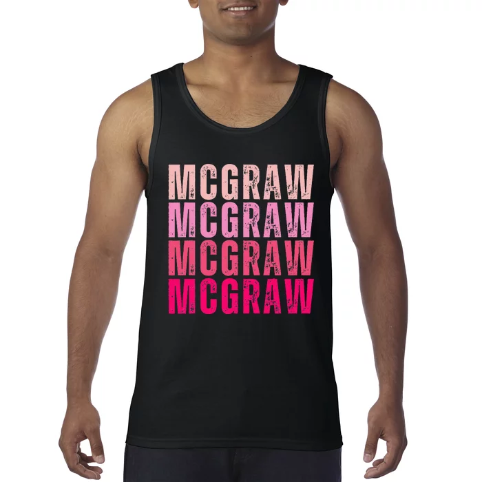 Personalized Name Mcgraw I Love Mcgraw Vintage Tank Top