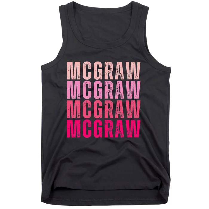 Personalized Name Mcgraw I Love Mcgraw Vintage Tank Top