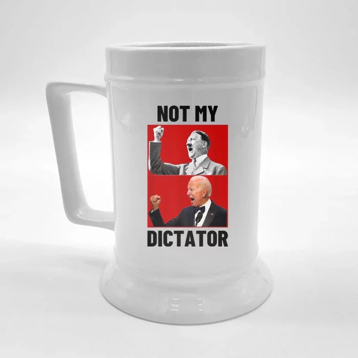 PedoHitler Not My Dictator Funny Joe Biden Front & Back Beer Stein