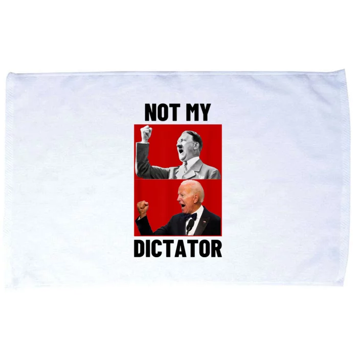 PedoHitler Not My Dictator Funny Joe Biden Microfiber Hand Towel