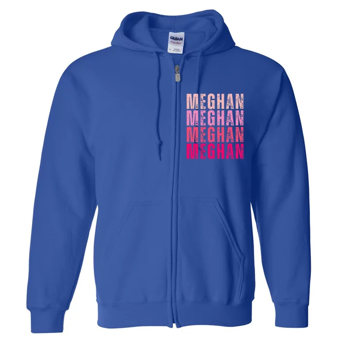 Personalized Name Meghan I Love Meghan Full Zip Hoodie