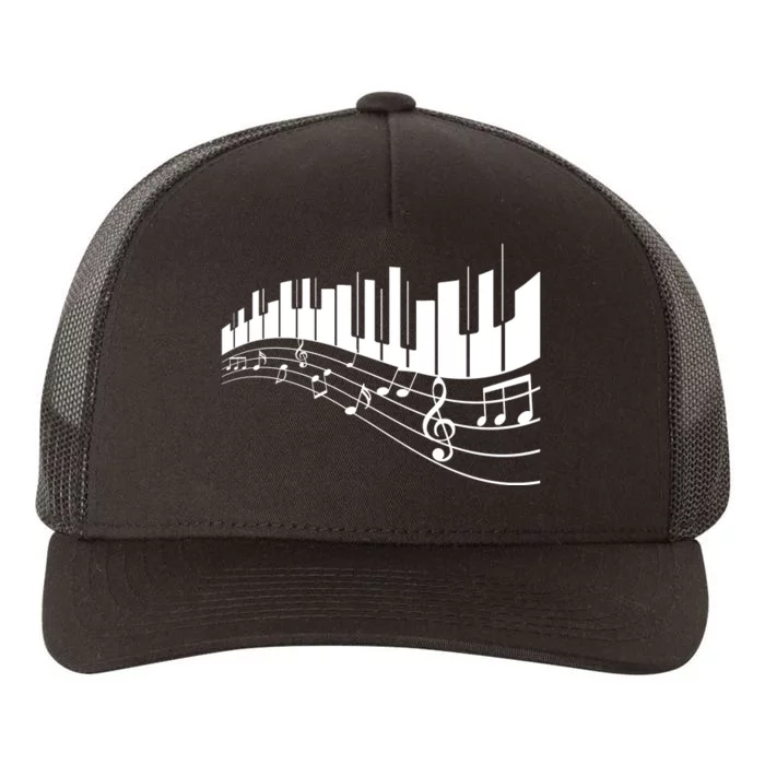 Piano Notes Musical Yupoong Adult 5-Panel Trucker Hat