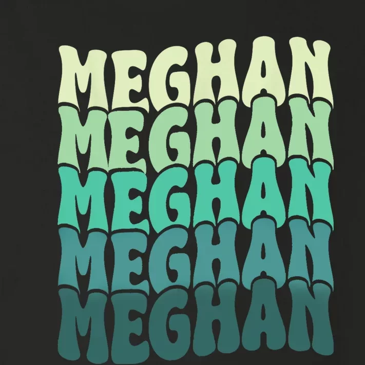 Personalized Name Meghan I Love Meghan Groovy 80S Toddler Long Sleeve Shirt