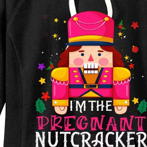 Pregnant Nutcracker Matching Family Group Christmas Women's Fleece Hoodie