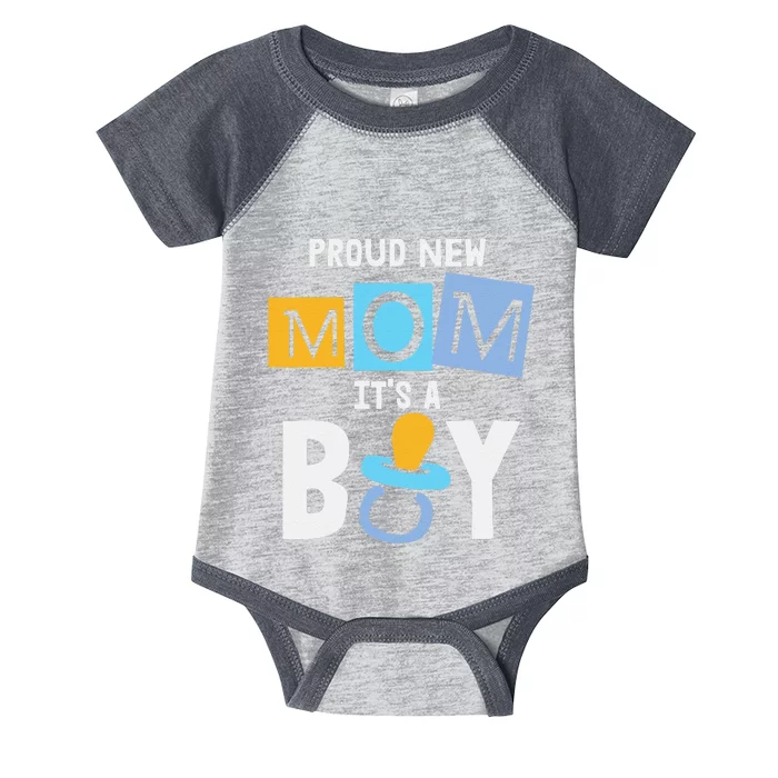 Proud New Mom It's A Promoted To Mommy Mother's Day Infant Baby Jersey Bodysuit