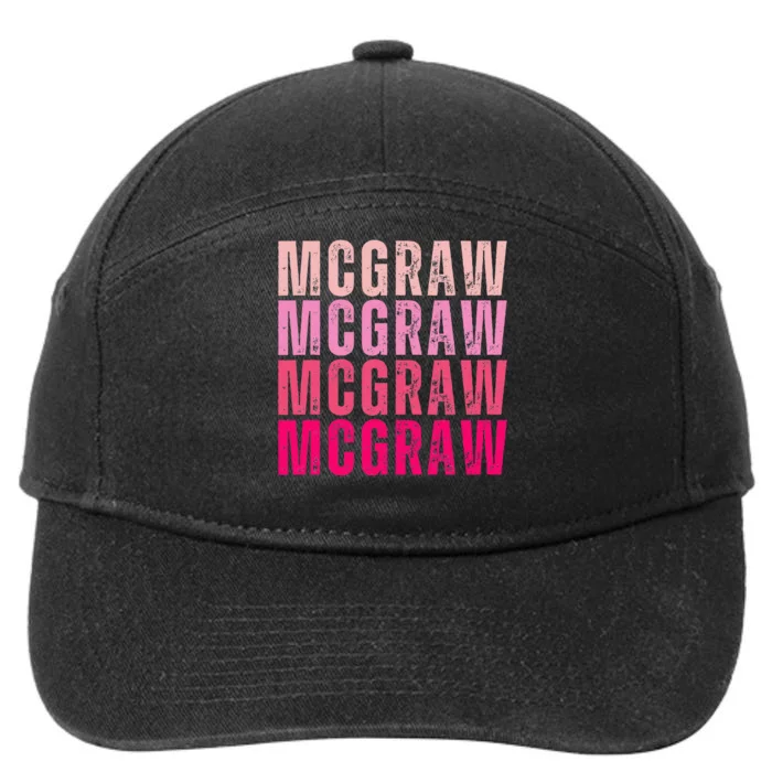 Personalized Name Mcgraw I Love Mcgraw Vintage 7-Panel Snapback Hat