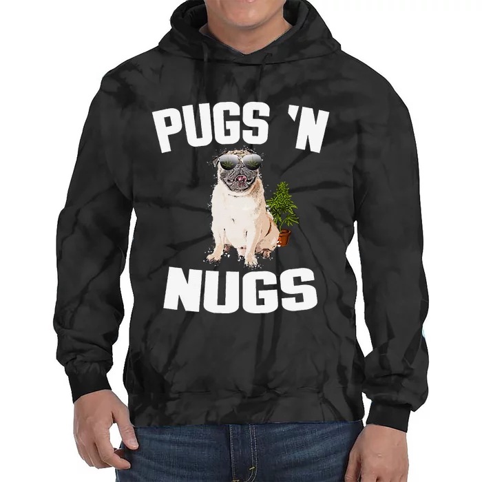 Pugs ´N Nugs Cannabis Pot Weed Smoking Smoke Hash Tie Dye Hoodie