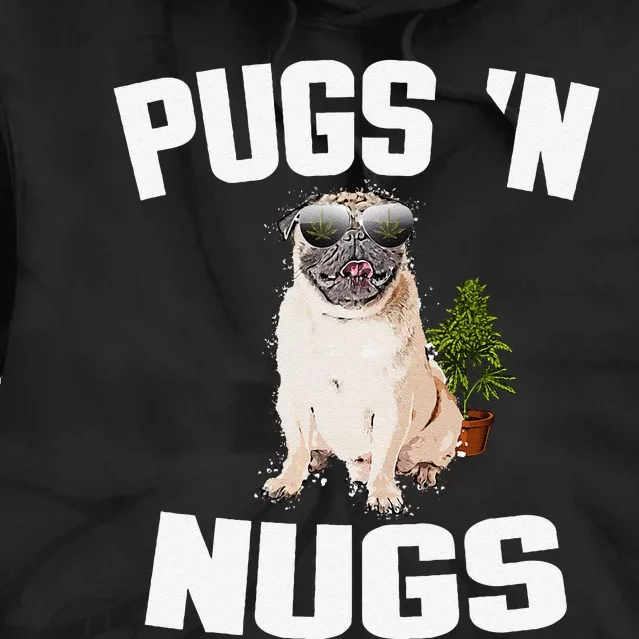 Pugs ´N Nugs Cannabis Pot Weed Smoking Smoke Hash Tie Dye Hoodie