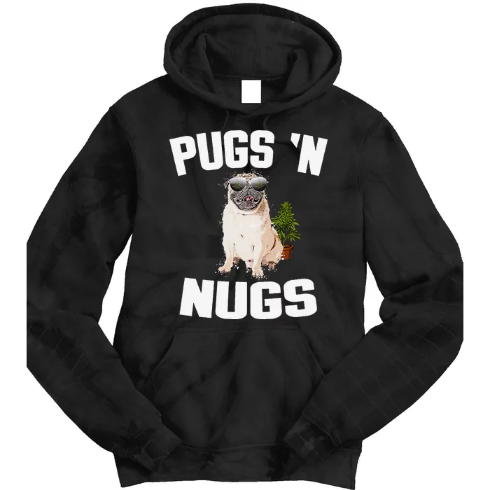 Pugs ´N Nugs Cannabis Pot Weed Smoking Smoke Hash Tie Dye Hoodie