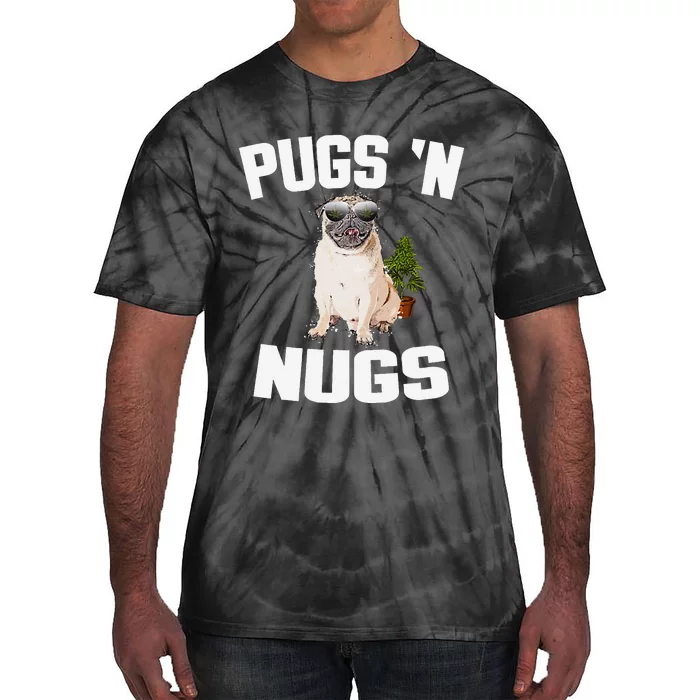 Pugs ´N Nugs Cannabis Pot Weed Smoking Smoke Hash Tie-Dye T-Shirt