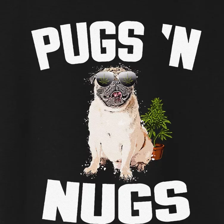 Pugs ´N Nugs Cannabis Pot Weed Smoking Smoke Hash Women's Crop Top Tee