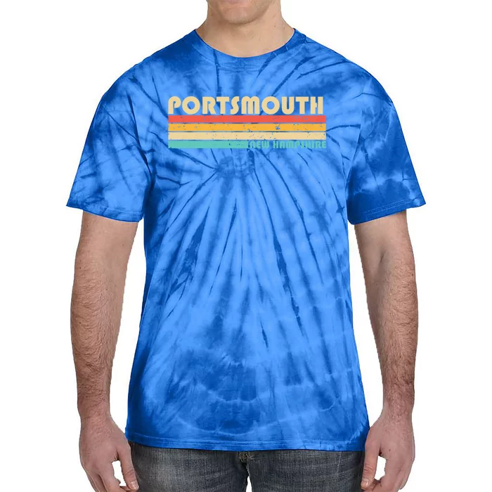 Portsmouth Nh New Hampshire Funny City Home Roots Retro 80s Meaningful Gift Tie-Dye T-Shirt