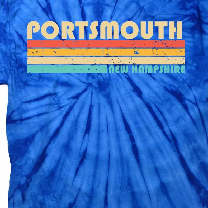 Portsmouth Nh New Hampshire Funny City Home Roots Retro 80s Meaningful Gift Tie-Dye T-Shirt