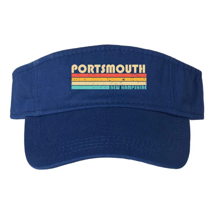 Portsmouth Nh New Hampshire Funny City Home Roots Retro 80s Meaningful Gift Valucap Bio-Washed Visor