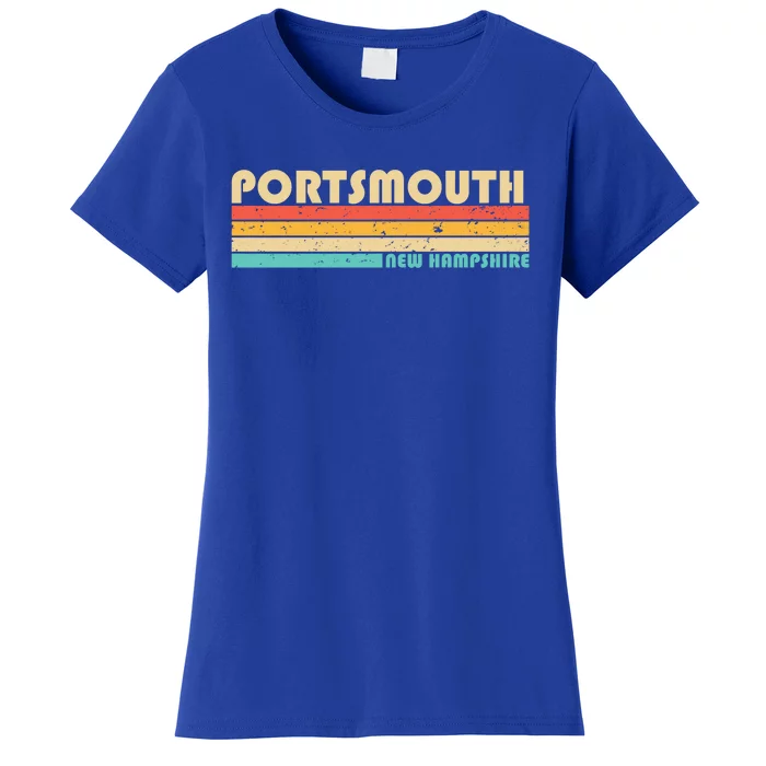 Portsmouth Nh New Hampshire Funny City Home Roots Retro 80s Meaningful Gift Women's T-Shirt