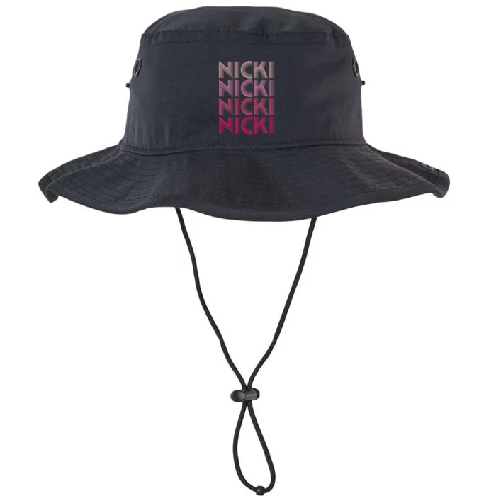 Personalized Name Nicki I Love Nicki Retro Legacy Cool Fit Booney Bucket Hat