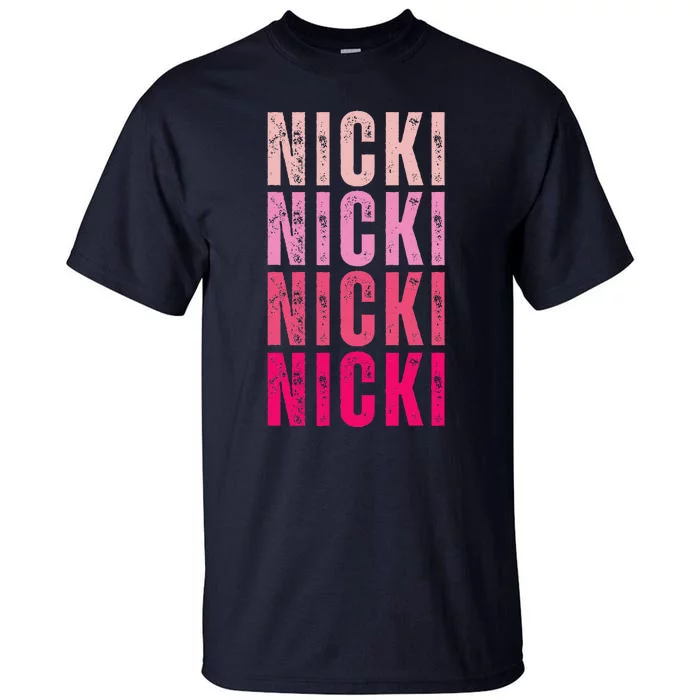 Personalized Name Nicki I Love Nicki Vintage Tall T-Shirt