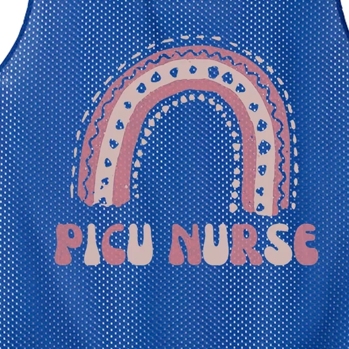 Picu Nurse Nursing Rainbow Pediatric Intensive Care Unit Funny Gift Mesh Reversible Basketball Jersey Tank