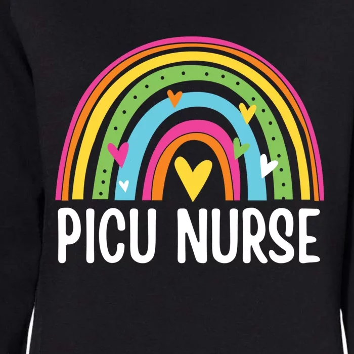 Picu Nurse Nursing Rainbow Pediatric Intensive Care Unit Gift Womens California Wash Sweatshirt