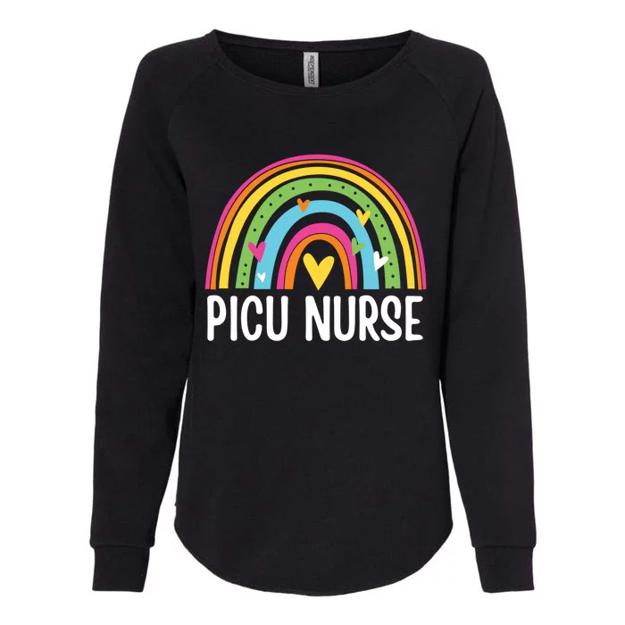 Picu Nurse Nursing Rainbow Pediatric Intensive Care Unit Gift Womens California Wash Sweatshirt