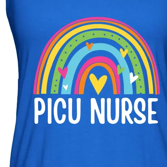 Picu Nurse Nursing Rainbow Pediatric Intensive Care Unit Gift Ladies Essential Flowy Tank