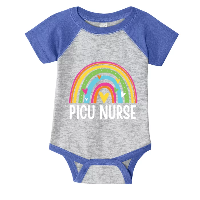 Picu Nurse Nursing Rainbow Pediatric Intensive Care Unit Gift Infant Baby Jersey Bodysuit