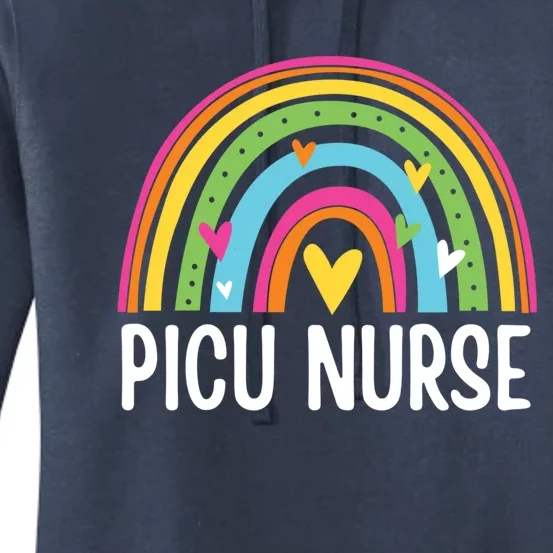 Picu Nurse Nursing Rainbow Pediatric Intensive Care Unit Gift Women's Pullover Hoodie