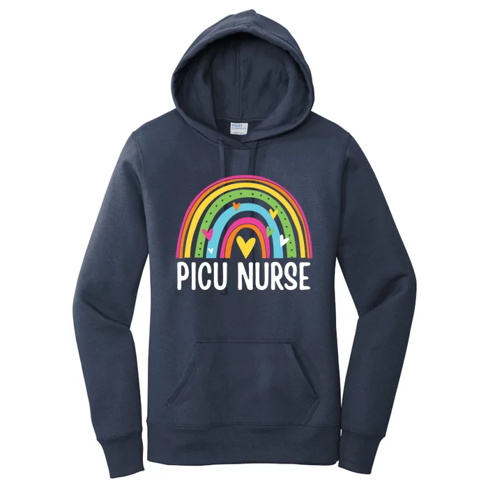 Picu Nurse Nursing Rainbow Pediatric Intensive Care Unit Gift Women's Pullover Hoodie