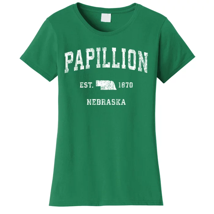 Papillion Nebraska Ne Vintage Athletic Sports Women's T-Shirt