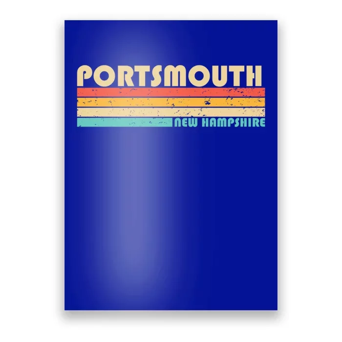 Portsmouth Nh New Hampshire Funny City Home Roots Retro 80s Great Gift Poster