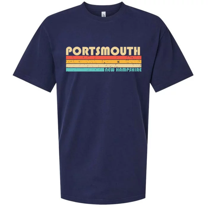 Portsmouth Nh New Hampshire Funny City Home Roots Retro 80s Great Gift Sueded Cloud Jersey T-Shirt