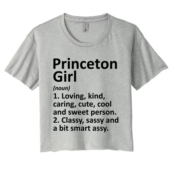 Princeton Nj New Jersey Funny City Home Roots Gift Women's Crop Top Tee