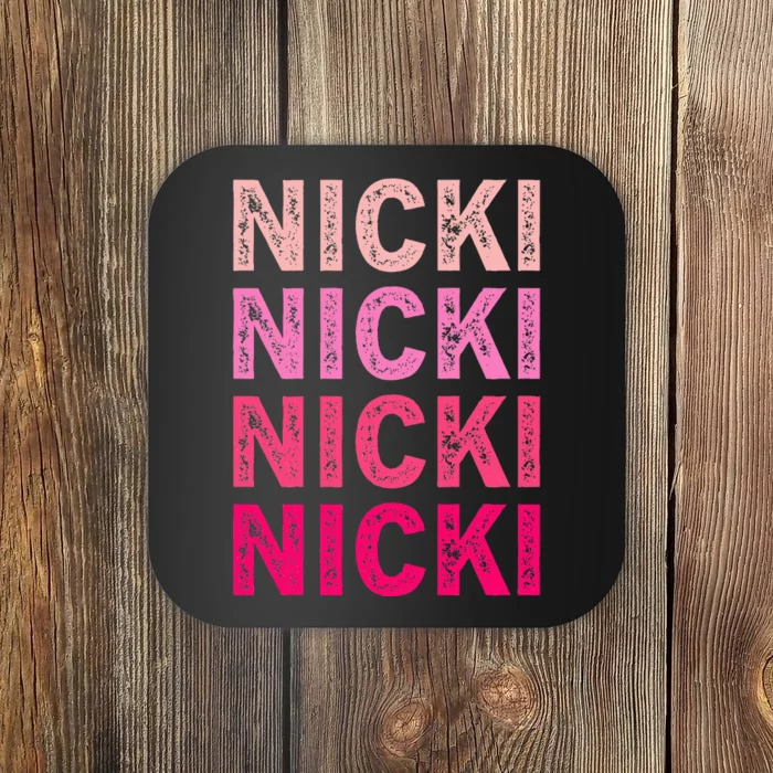 Personalized Name Nicki I Love Nicki Coaster