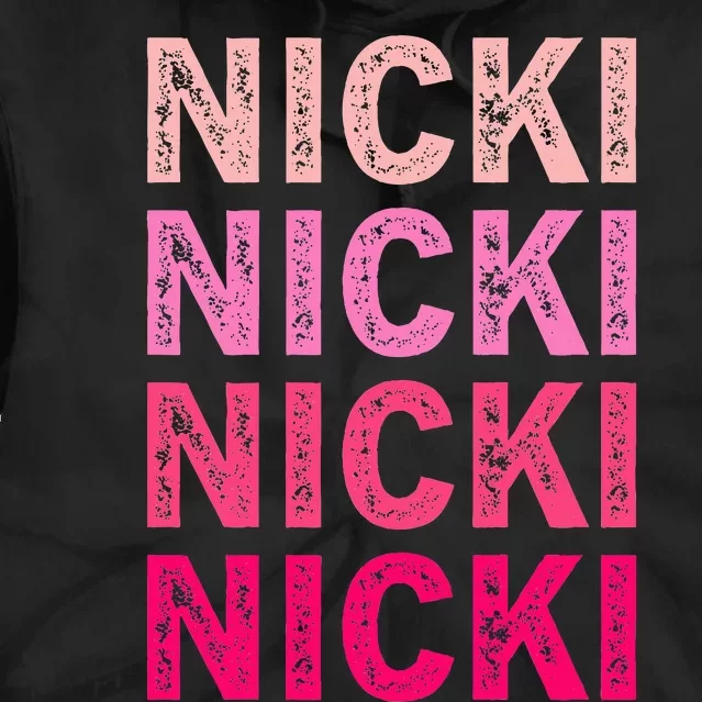 Personalized Name Nicki I Love Nicki Tie Dye Hoodie