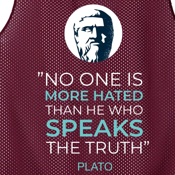 Plato No One Is More Hated Than He Who Speaks The Truth Mesh Reversible Basketball Jersey Tank