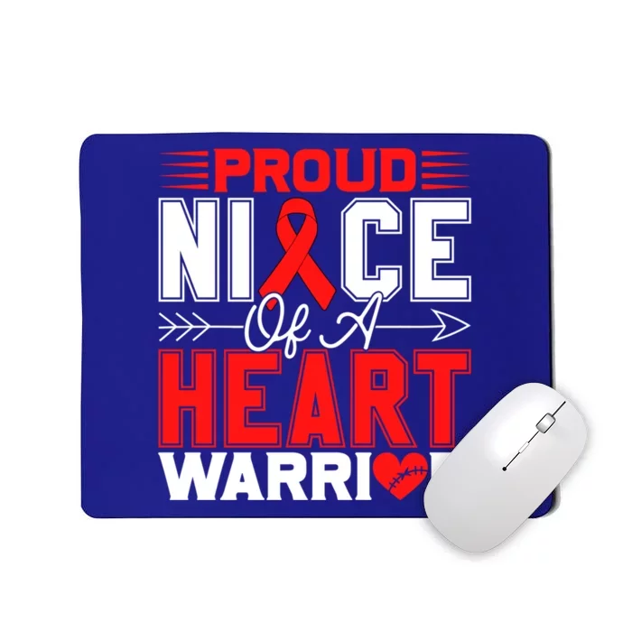 Proud Niece Of A Heart Warrior Heart Disease Awareness Month Gift Mousepad