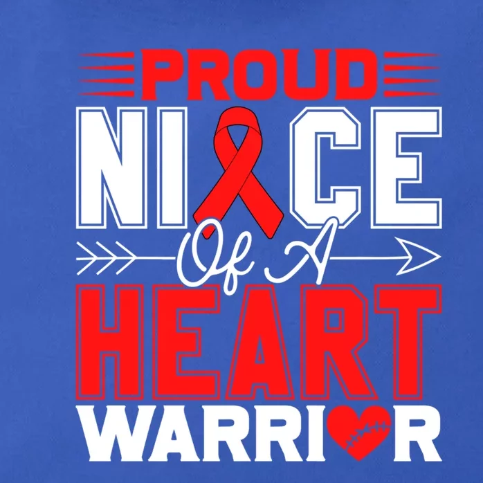 Proud Niece Of A Heart Warrior Heart Disease Awareness Month Gift Zip Tote Bag