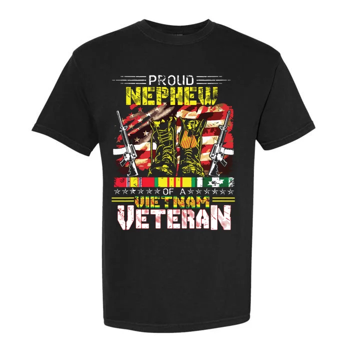 Proud Nephew Of A Vietnam Veteran Vietnam War Vet Garment-Dyed Heavyweight T-Shirt