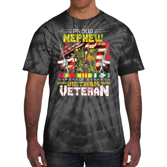 Proud Nephew Of A Vietnam Veteran Vietnam War Vet Tie-Dye T-Shirt