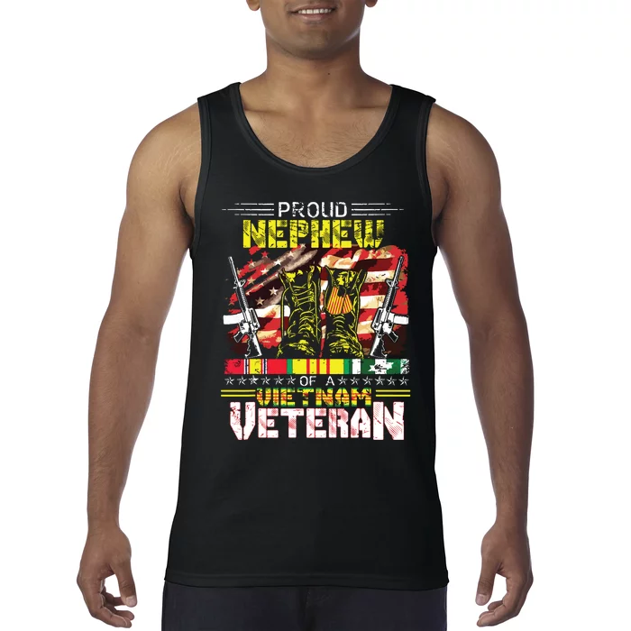 Proud Nephew Of A Vietnam Veteran Vietnam War Vet Tank Top