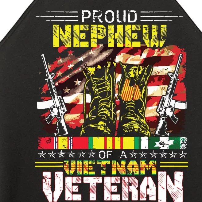 Proud Nephew Of A Vietnam Veteran Vietnam War Vet Women’s Perfect Tri Rocker Tank