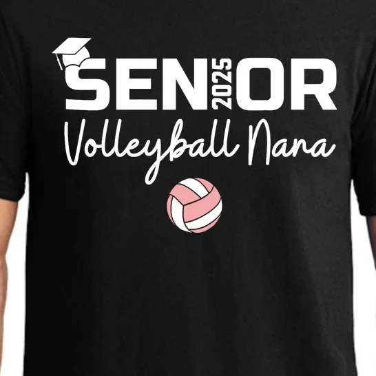 Proud Nana Of A Volleyball Senior 2025 Volleyball Nana Pajama Set