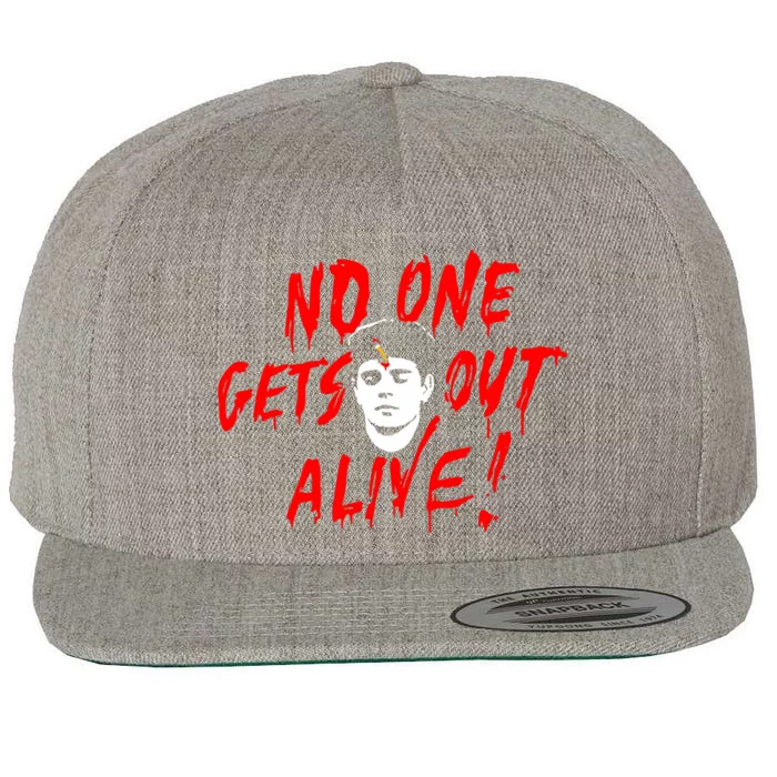 Podmeetsworldshow No One Gets Out Alive Wool Snapback Cap